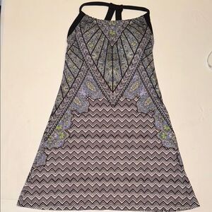 Prana Women's Scoop Neck Sleeveless Shift Dress Above Knee Built in Bra, Size XS